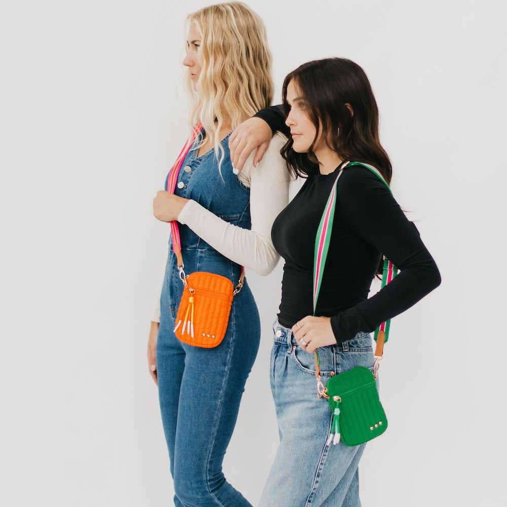 Starlette Quilted Crossbody Bag: Cream