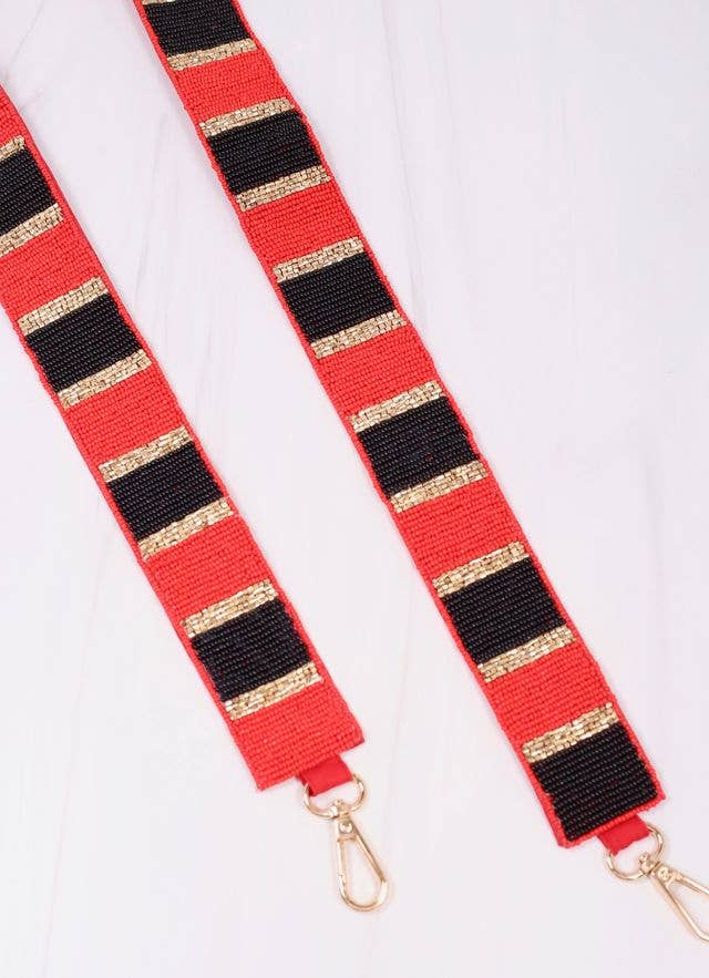 Stadium Striped Strap RED BLACK: Default