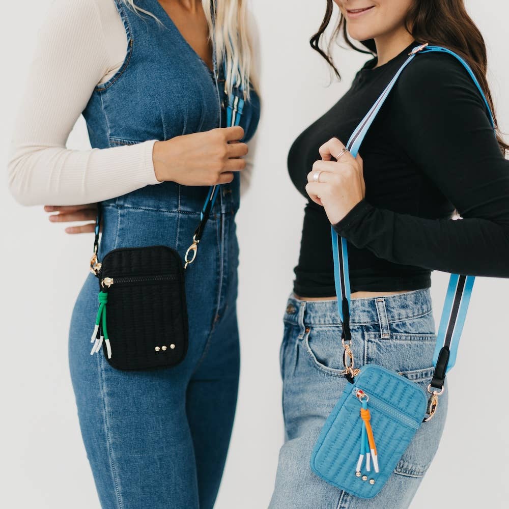 Starlette Quilted Crossbody Bag: Cream