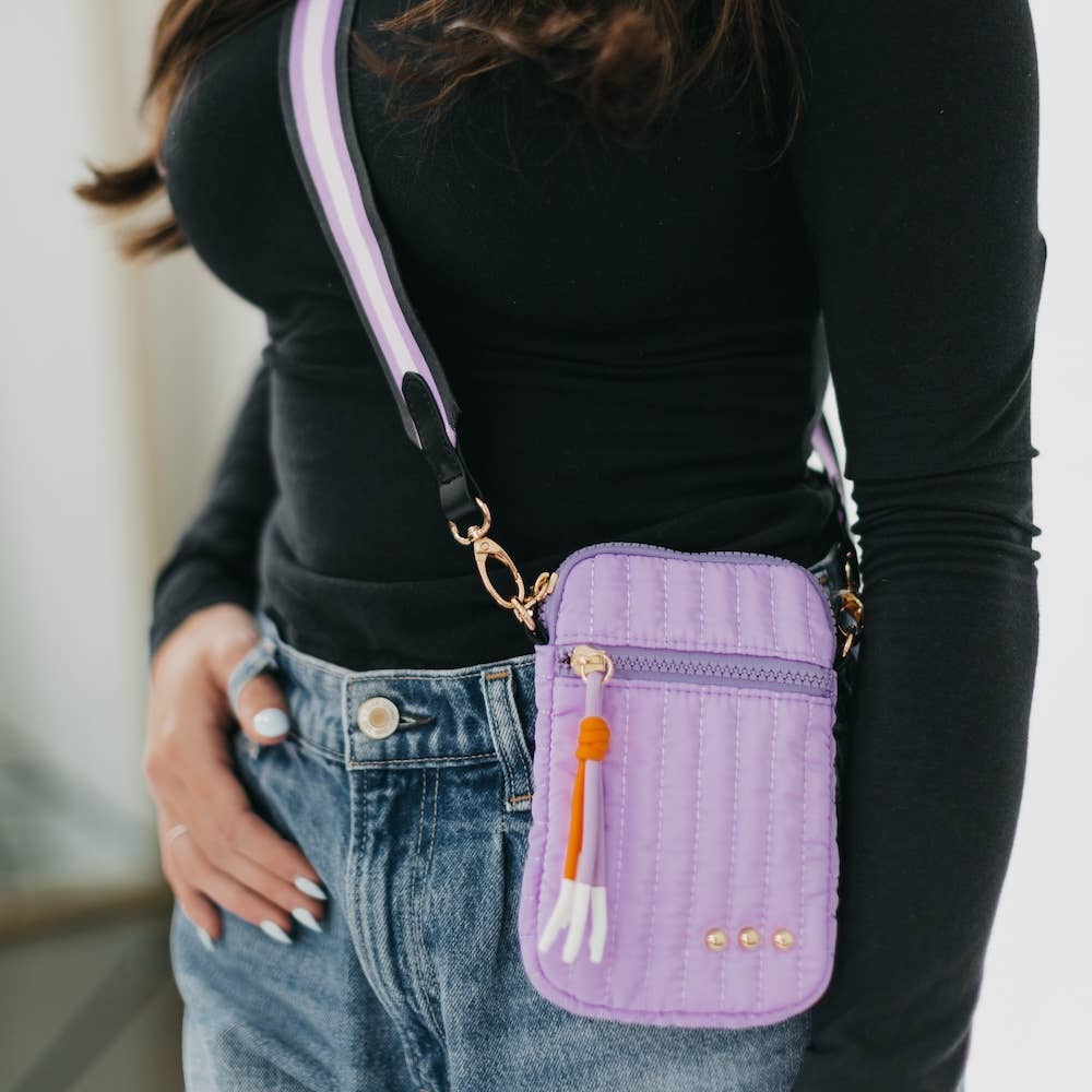 Starlette Quilted Crossbody Bag: Cream