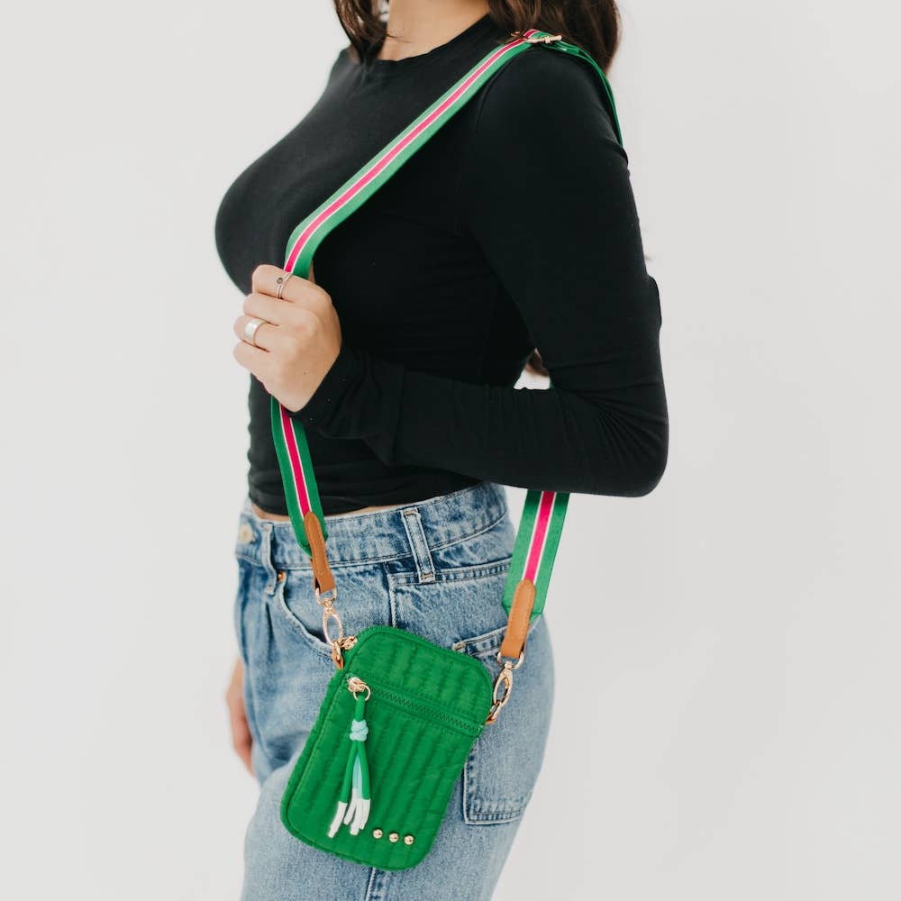 Starlette Quilted Crossbody Bag: Cream