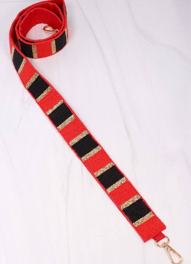 Stadium Striped Strap RED BLACK: Default