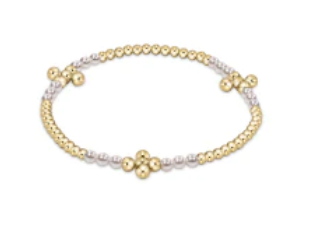 Signature Cross Gold Bliss Pattern Bead Bracelet