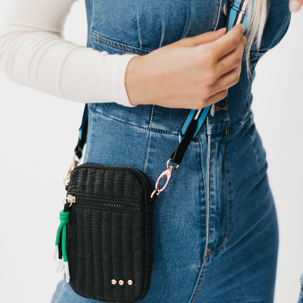 Starlette Quilted Crossbody Bag: Cream