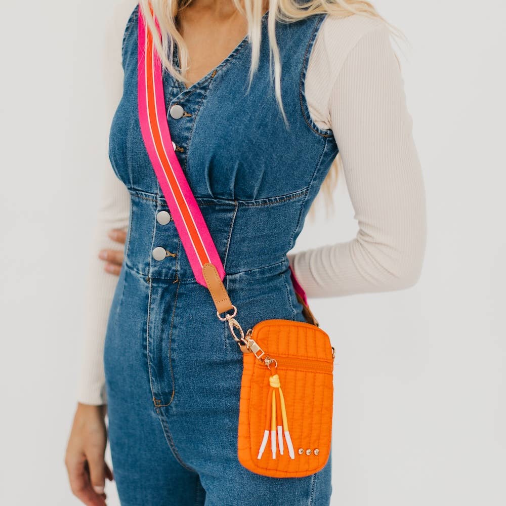 Starlette Quilted Crossbody Bag: Cream