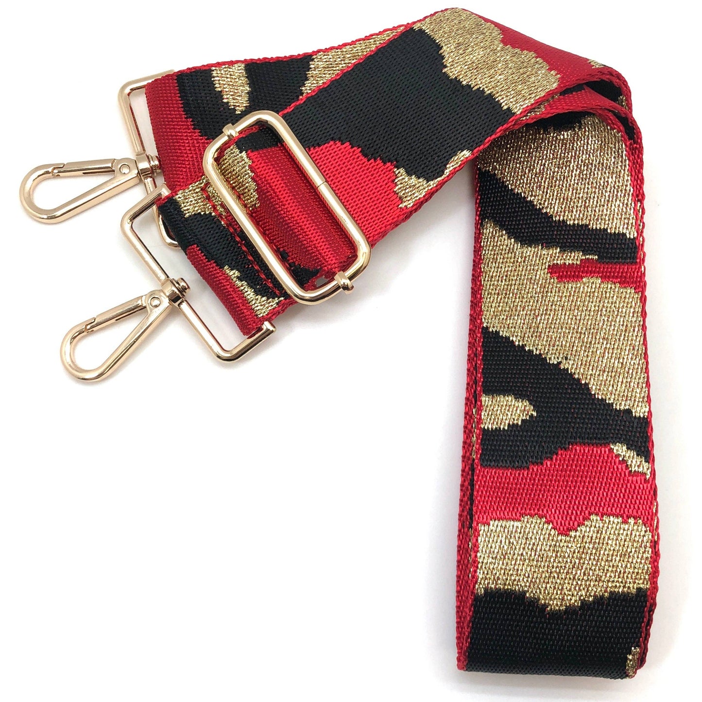 Cthru Purses - Camo - Red & Metallic Gold