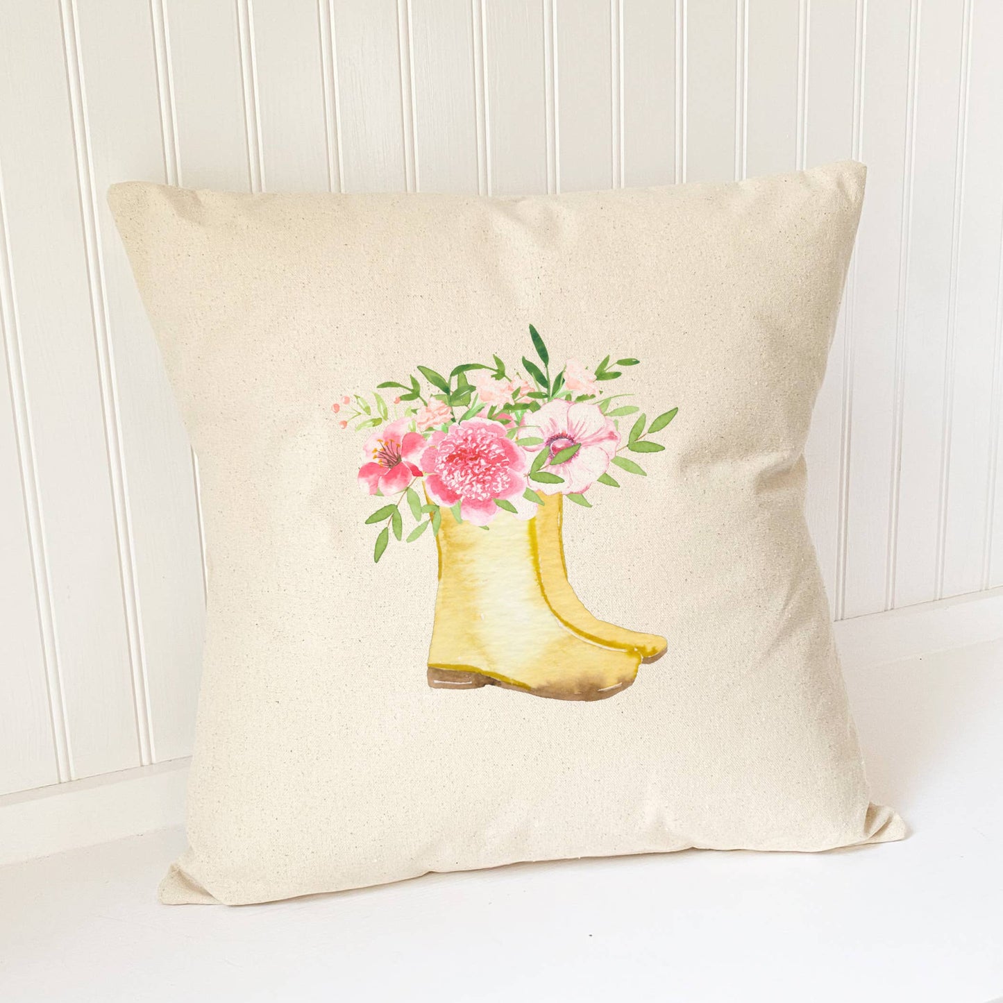 Garden Boots - Square Canvas Pillow