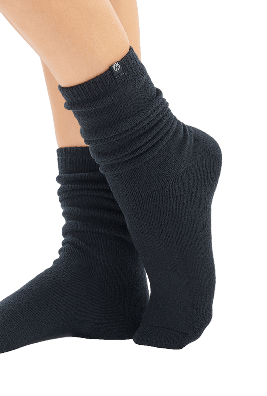 Faceplant Cashmere-finish Socks: Black