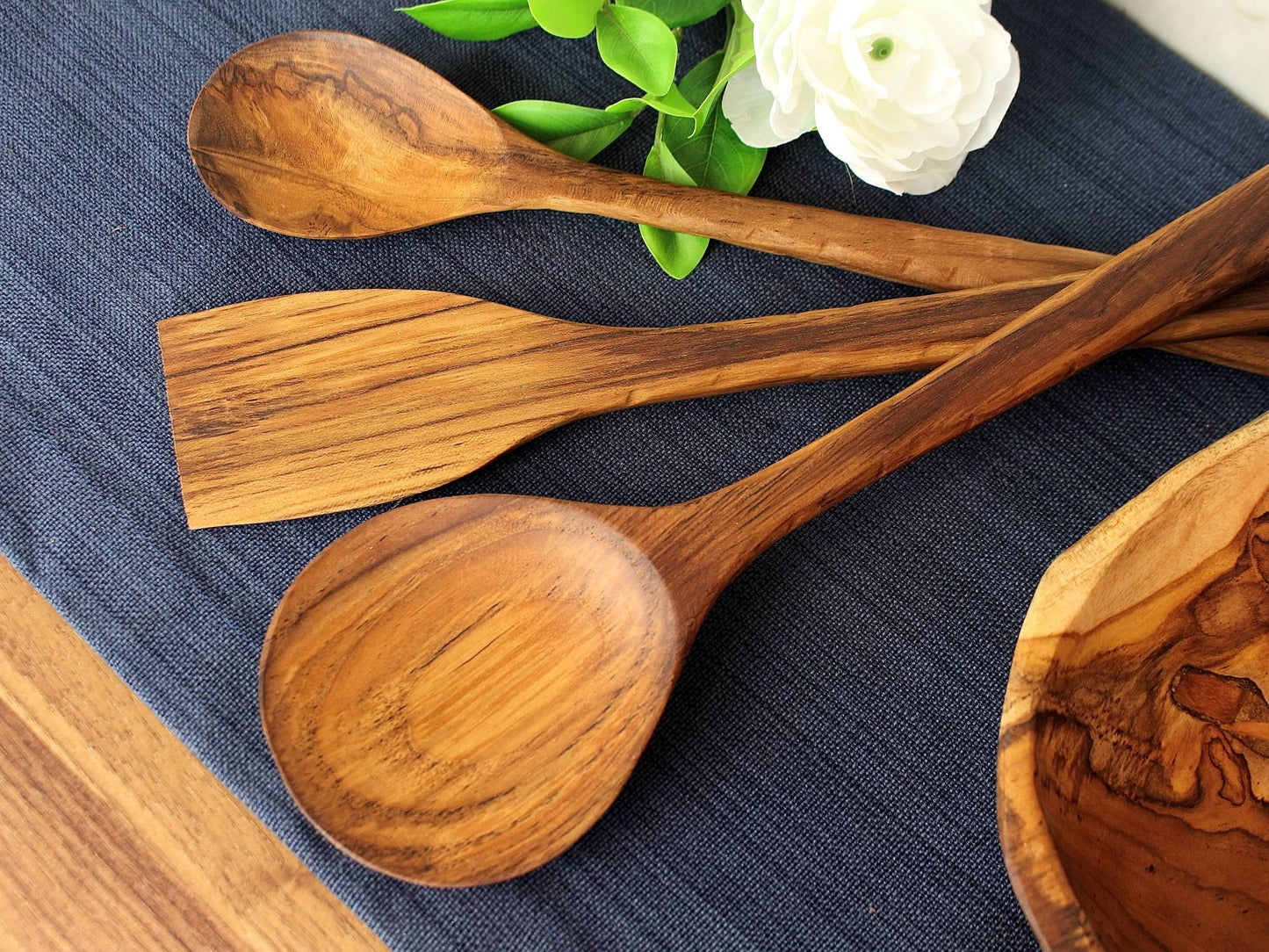 Rustic Handle Wooden Utensil Set