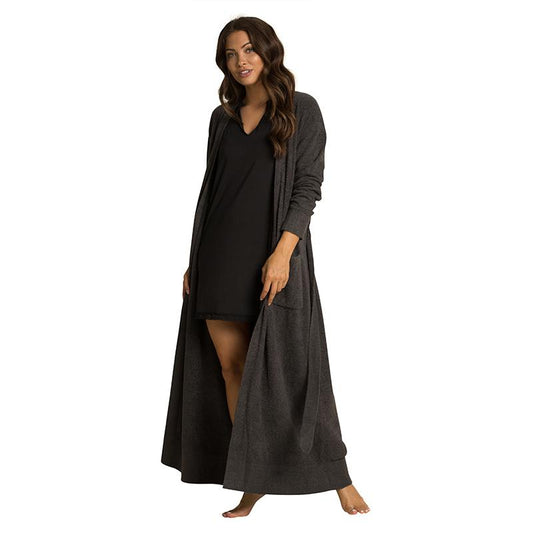 CozyChic Lite®Women's Long Robe - Carbon