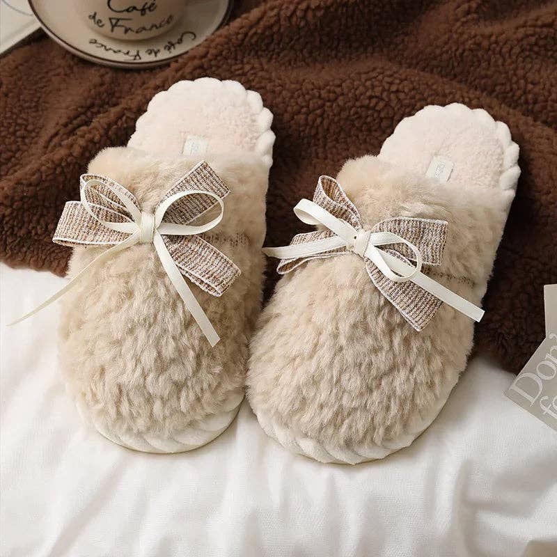 Winter Bowtie Slippers