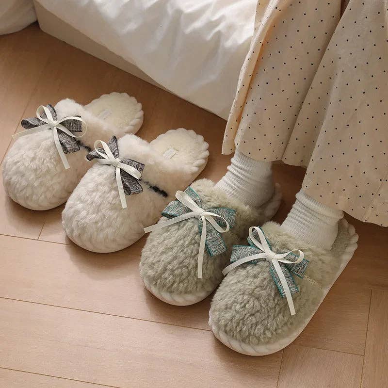 Winter Bowtie Slippers