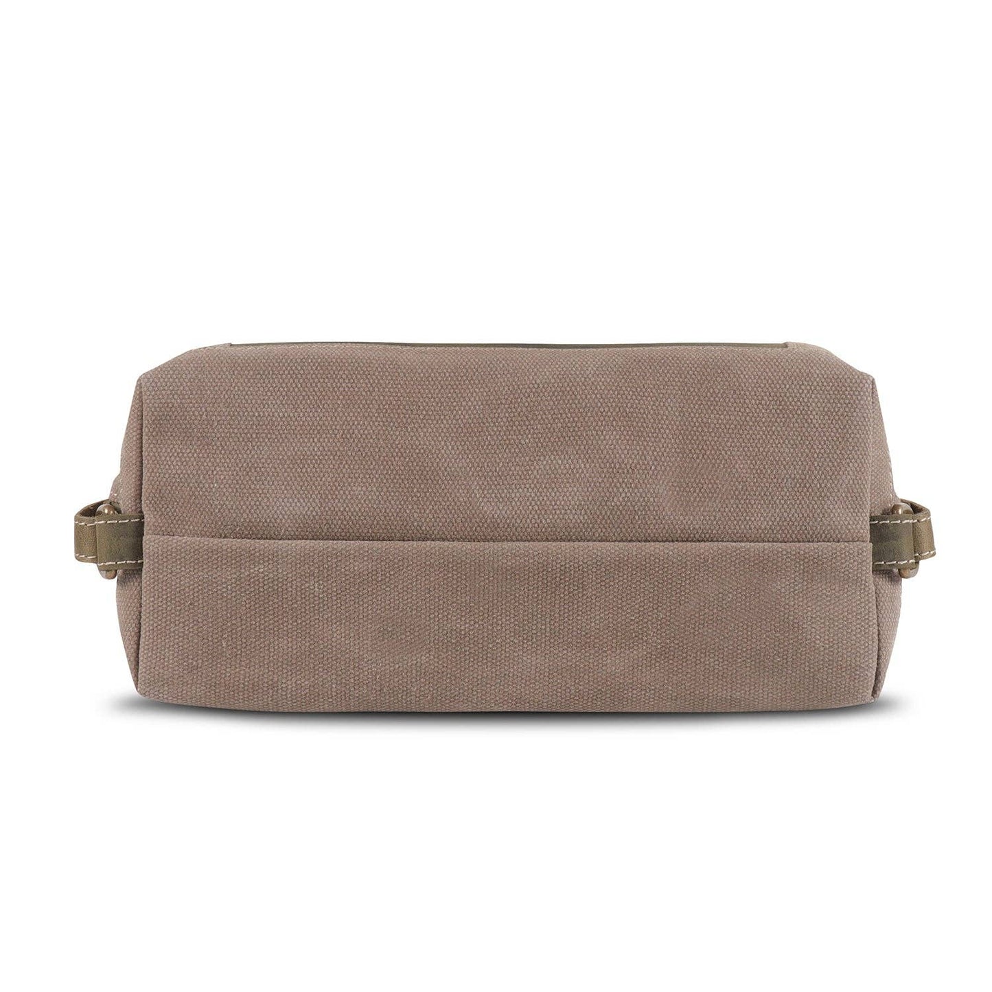 Leather Toiletry Bag Top Grain Leather and Canvas Dopp KIt