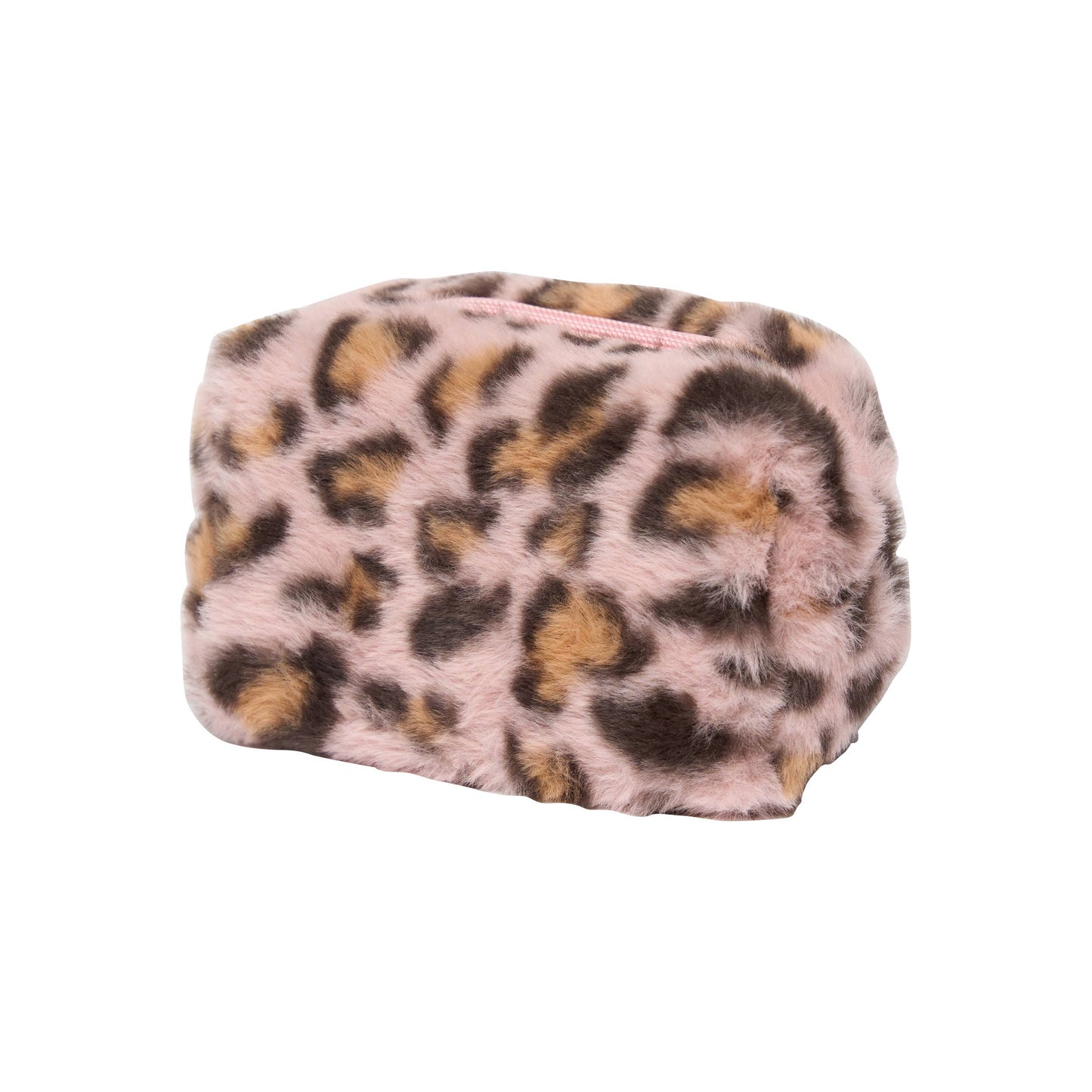 Fuzzy Leopard Cosmetic Bag for Tweens!: Pink