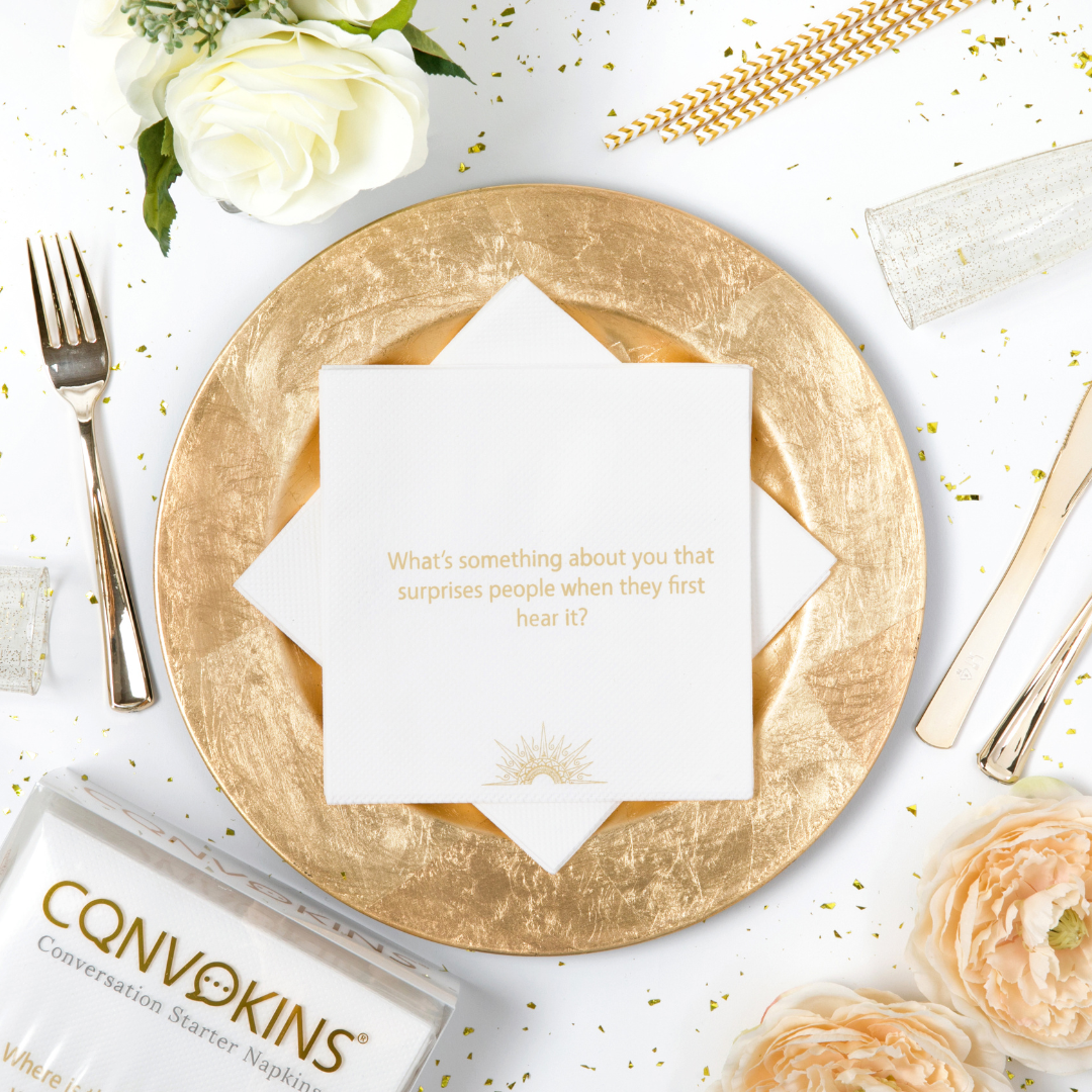 Everyday Conversation Starter Napkins | Hostess Gift Idea: Cocktail / 50 Pack