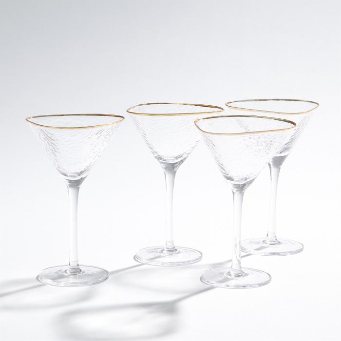 Hammered Clear Glasses