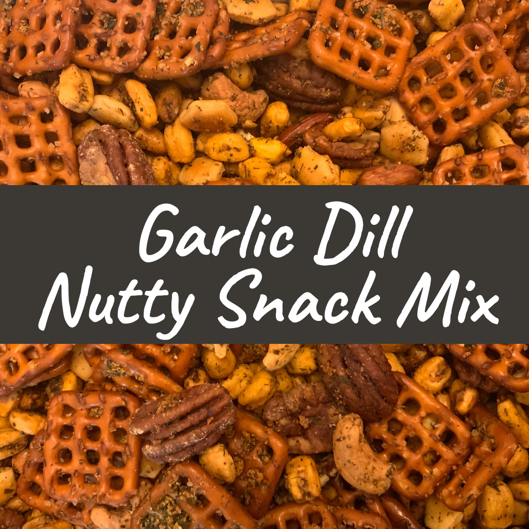 Garlic Dill Nutty Snack Mix