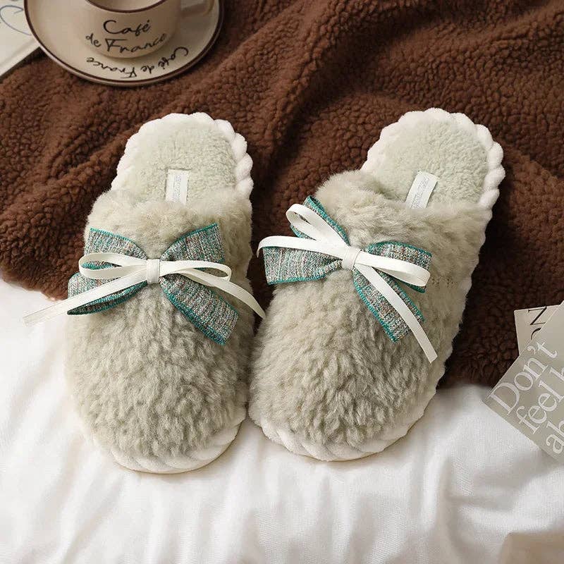 Winter Bowtie Slippers