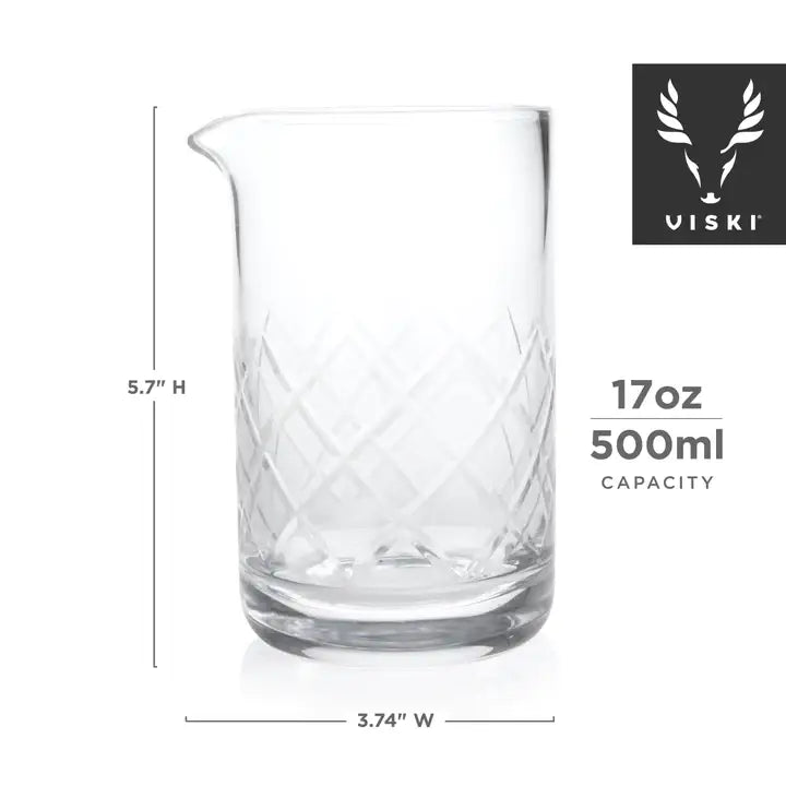 Viski Professional Crystal Cocktail Mixing Glass