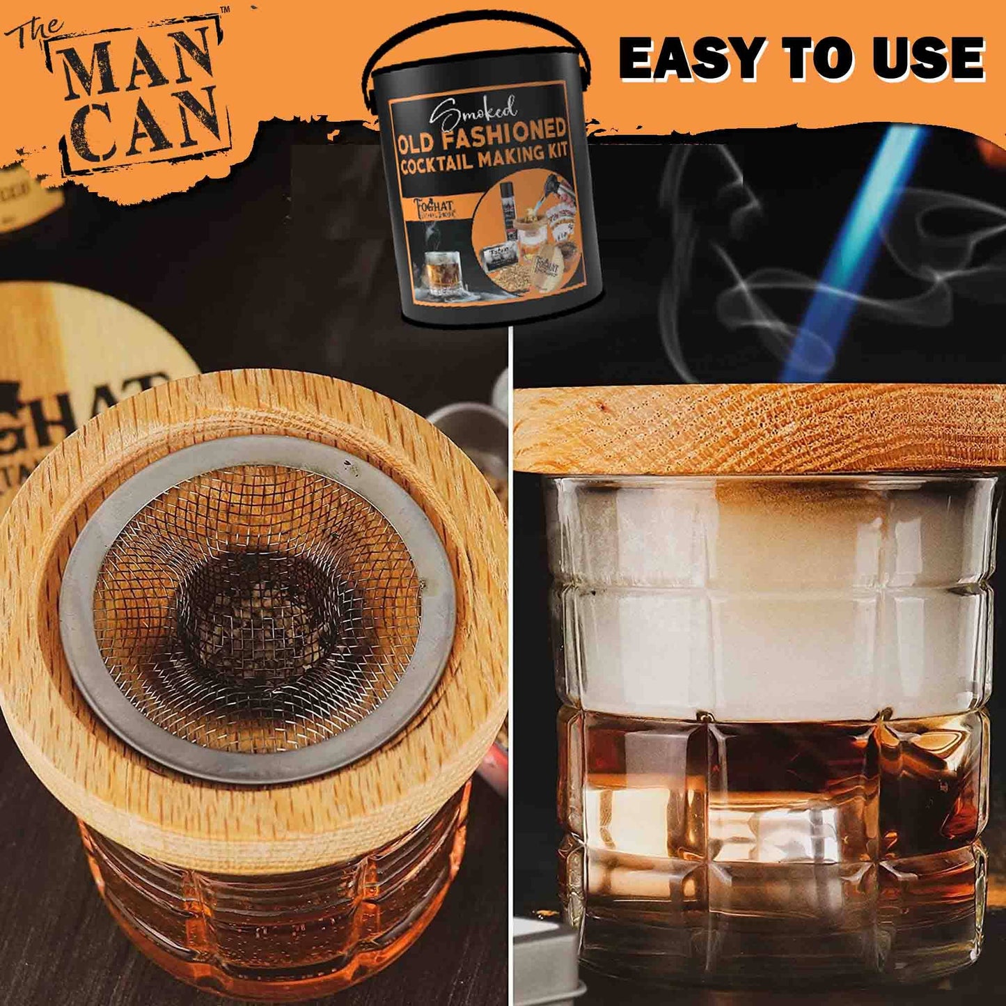 Smoked Old Fashioned Cocktail Making Kit | Cocktail Smoker