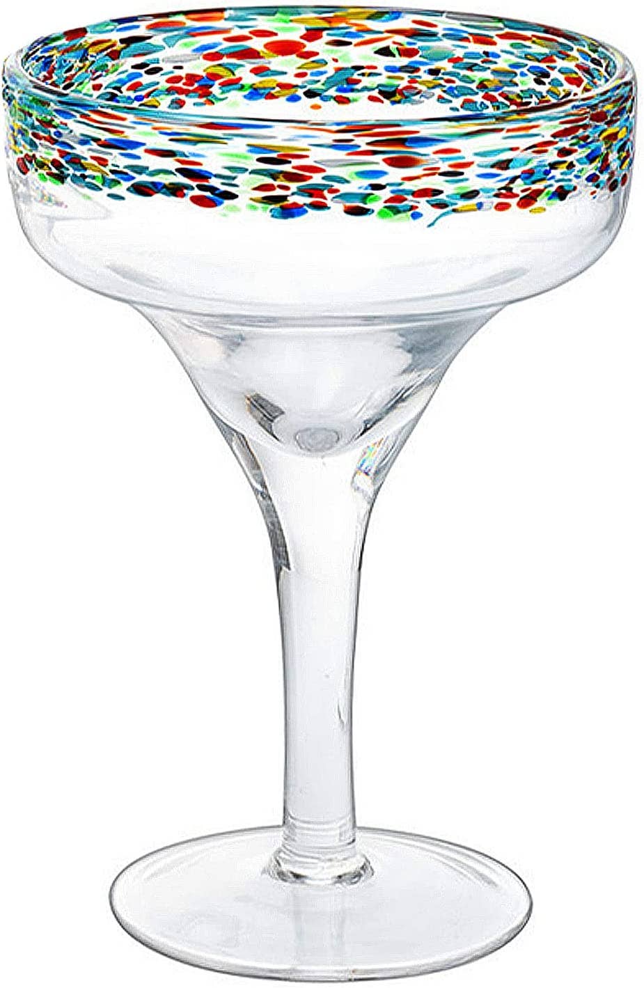 Mexican Hand Blown Margarita Glasses – Set of 4 Large 16oz