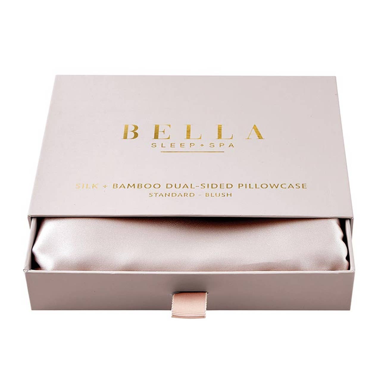 Dual-Sided Silk + Bamboo Pillowcase - Standard - Blush