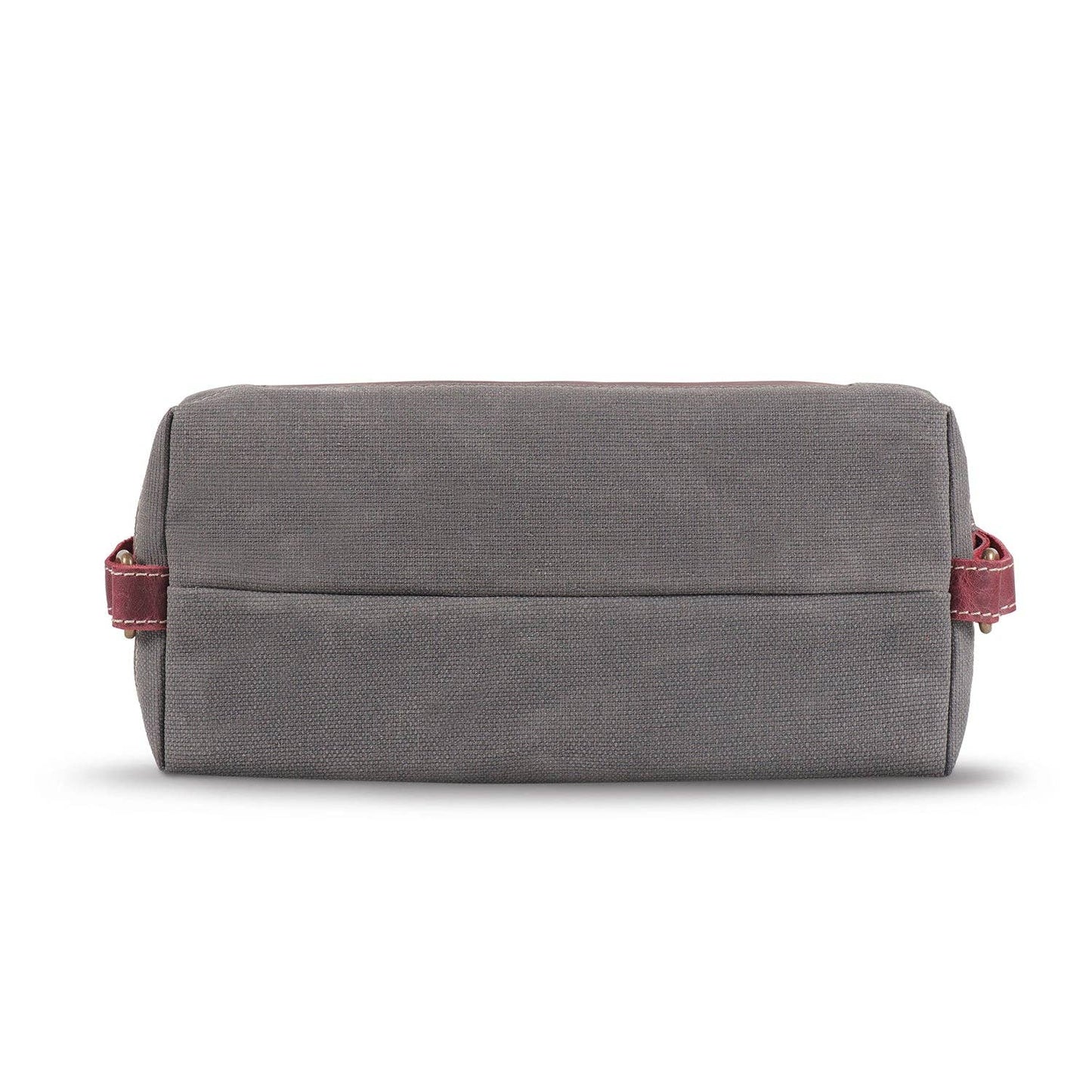 Leather Toiletry Bag Top Grain Leather and Canvas Dopp KIt