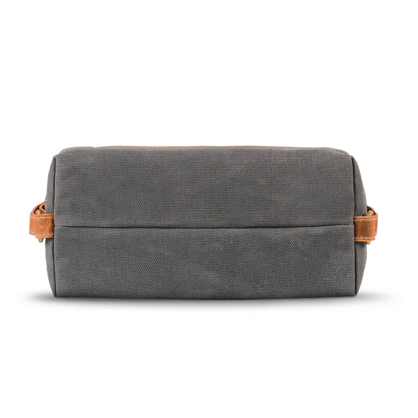 Leather Toiletry Bag Top Grain Leather and Canvas Dopp KIt