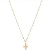 16" Signature Cross Gold Charm Necklace