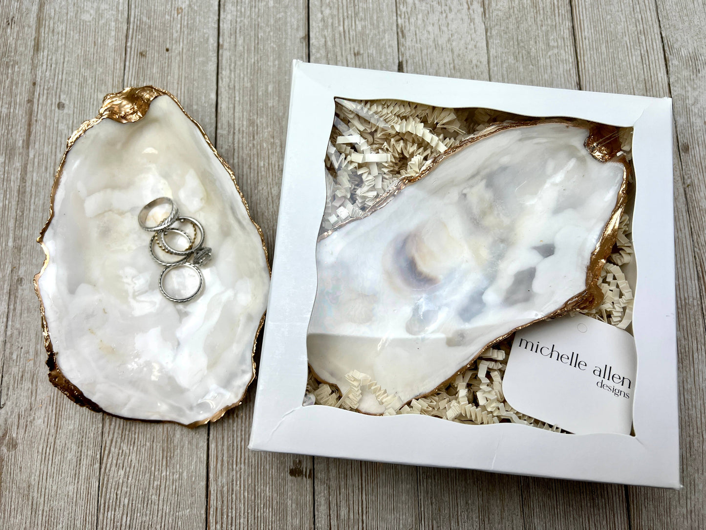 Michelle Allen Designs - Large Oyster Shell Ring Dish