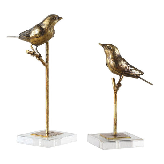 Passerines Bird Sculptures Set