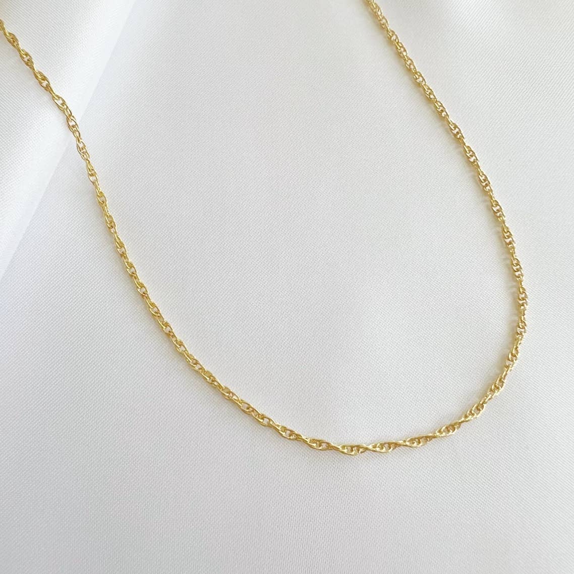 East Coast Rope Layering Chain Necklace Gold Filled: 16”