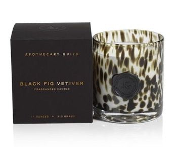 Opal Glass Candle in Box -Black Fig & Vetiver