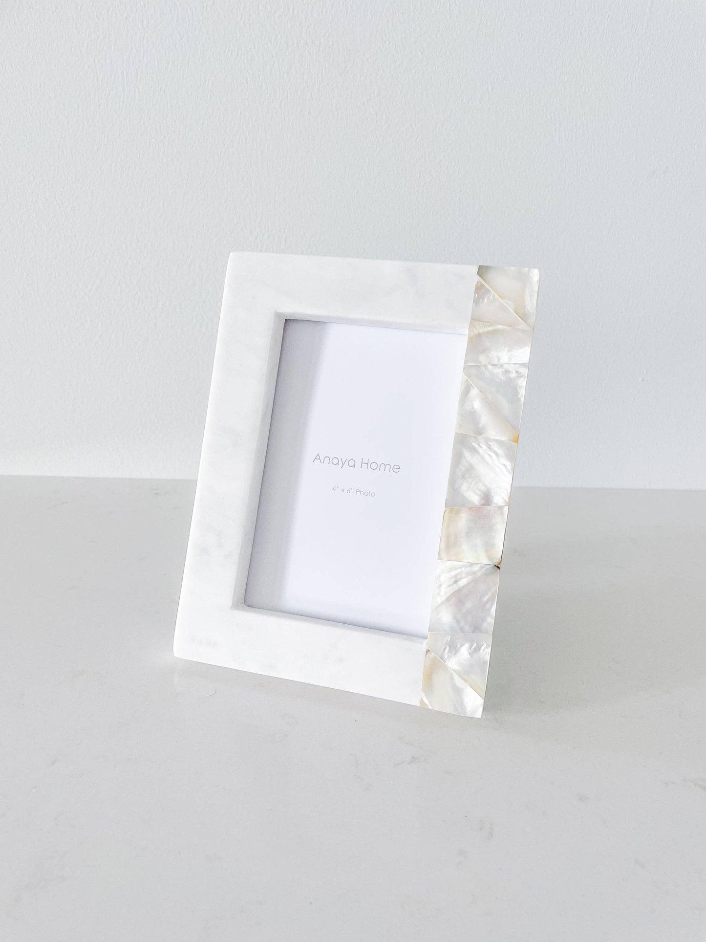 White Mother of Pearl White Marble Picture Frames