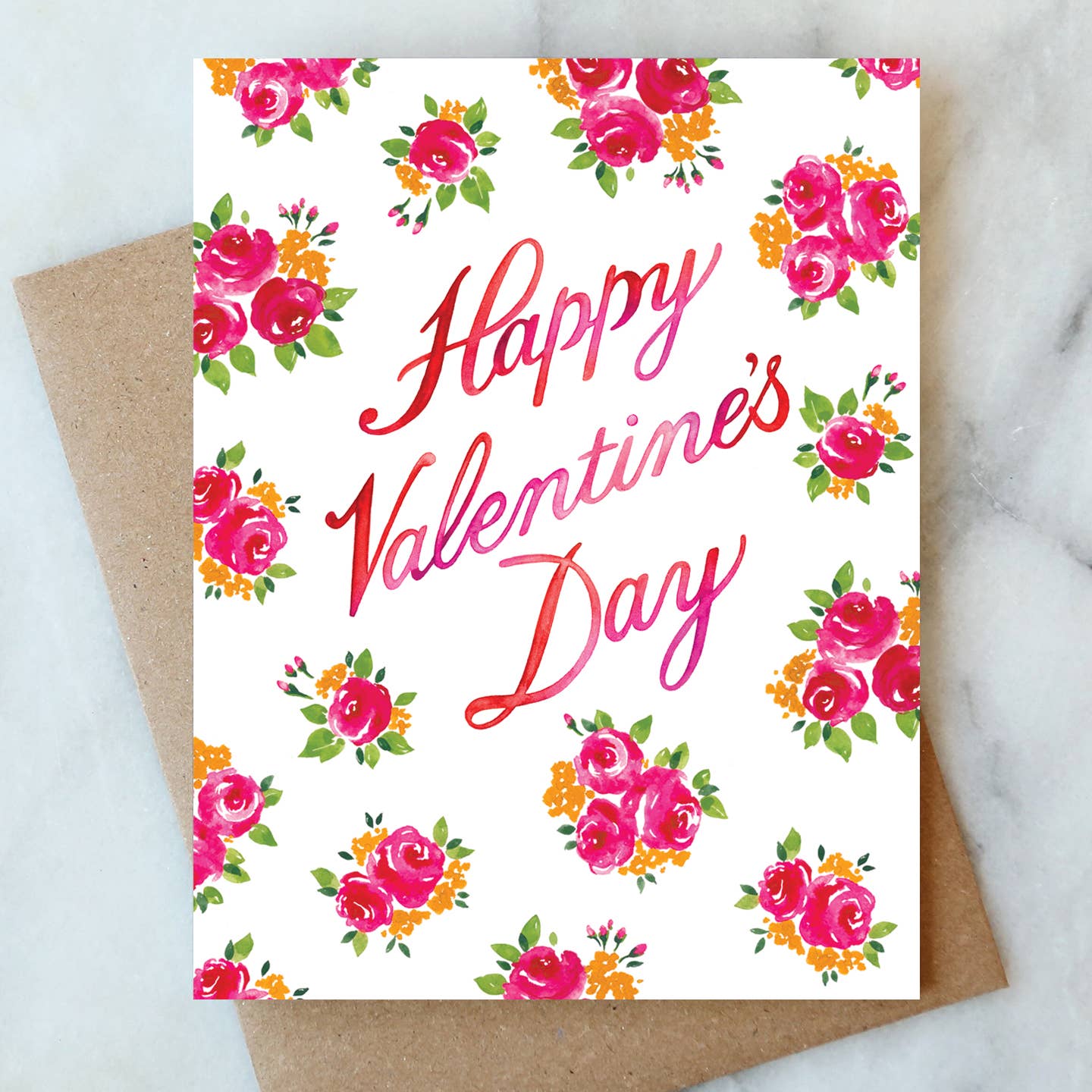 Flowery Valentine Greeting Card | Valentine Love Friendship