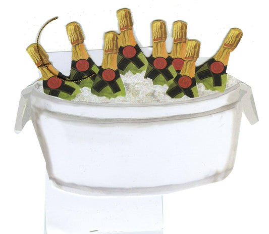 Champagne Bucket Die Cut Greeting Card