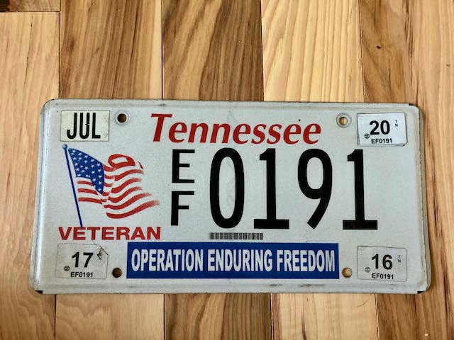 RusticPlates - Tennessee Operation Enduring Freedom License Plate