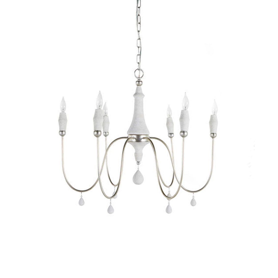 Clay Chandelier Silver