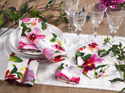 Printed Floral Design Napkin