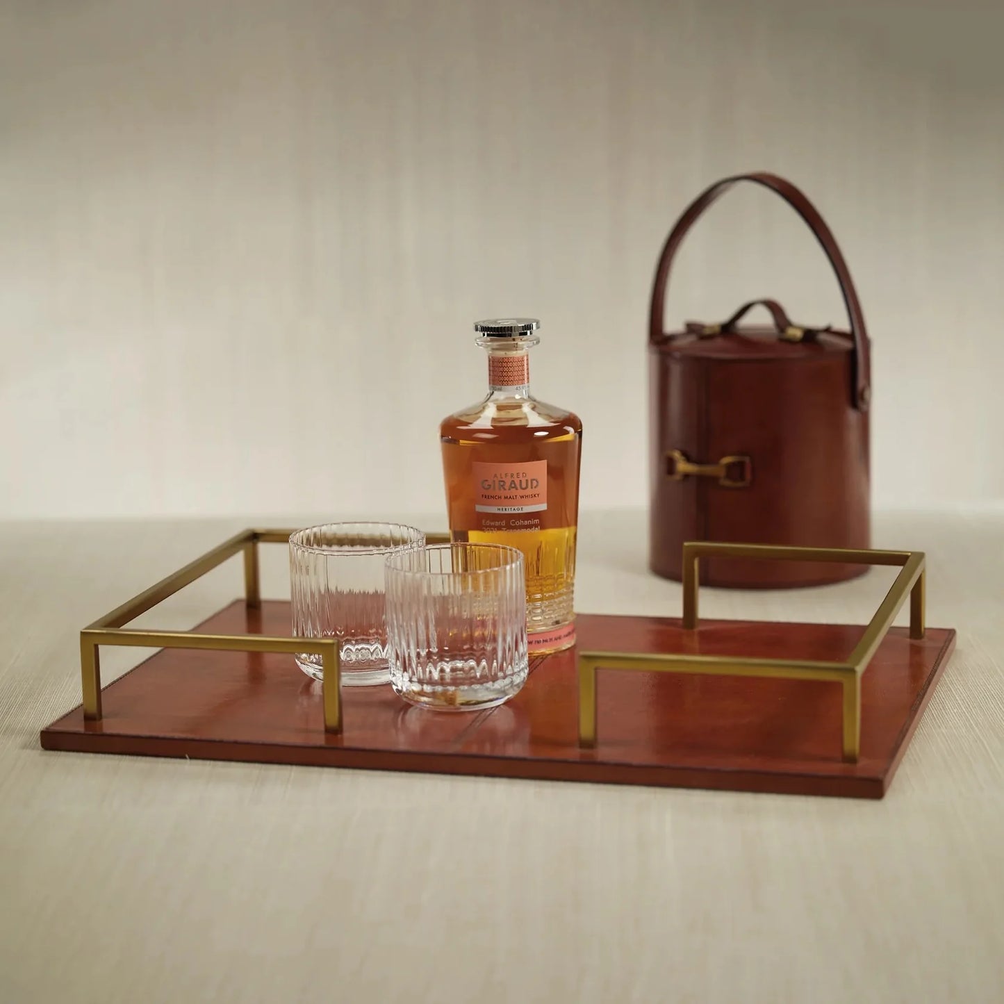Connaught Leather Bar Tray