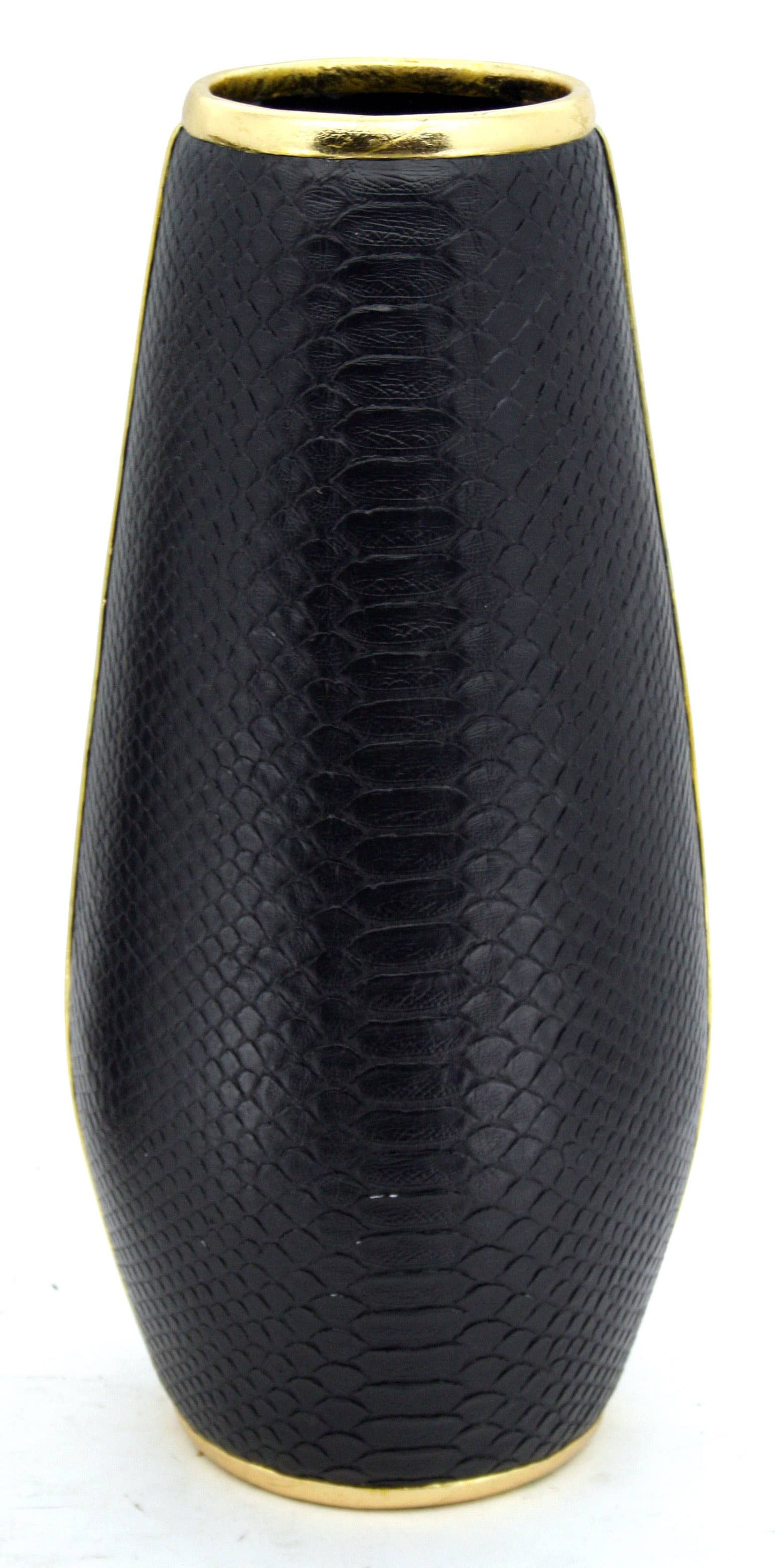 Polyresin Black Boa Tall Vase