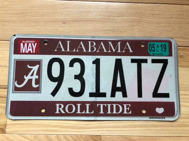 RusticPlates - Alabama Roll Tide License Plate