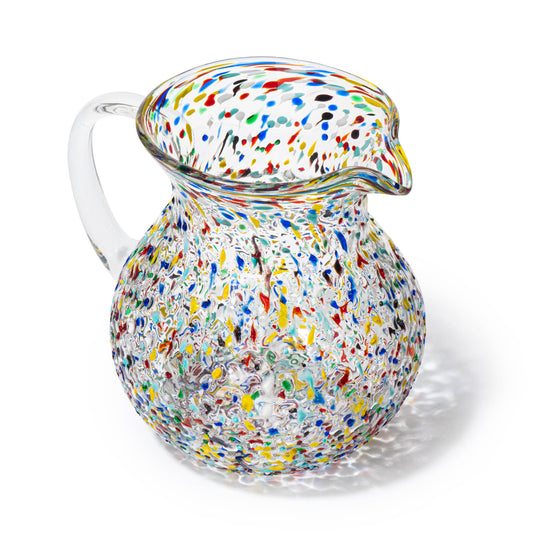 Mexican Glass Pitcher – Confetti Design 84 Oz